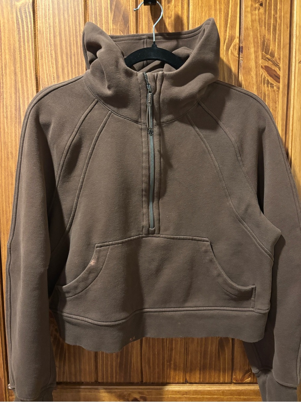 lululemon athletica Brown Half-Zip Fleece Hoodie